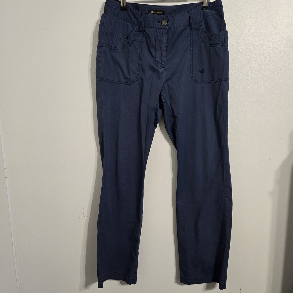 P#25 Henry Brown Waist: 32" Inseam: 29" Navy Blue‎ Casual Pants